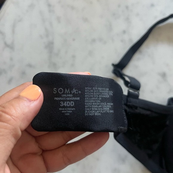 NWT SOMA Unlined Lace Perfect Coverage Bra - Size 34DD - Picture 5 of 5